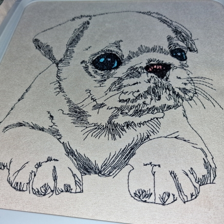 NEU Stickdatei Mops Welpe Daisy LIGHT Hund 