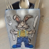 ITH Besteckhülle hungriger Hase - 14.08x20.44 cm