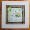 Original ~ Collage Himmelsblume mit Naturmaterial 