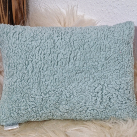 Kissen Seepferdchen flieder Punkte Plüsch mint & Namen W1589