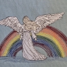 Engel 01 mit Regenbogen - 17.47 x 11.65 cm