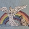 Engel 01 mit Hund und Regenbogen - 19.46 x 12.96 cm