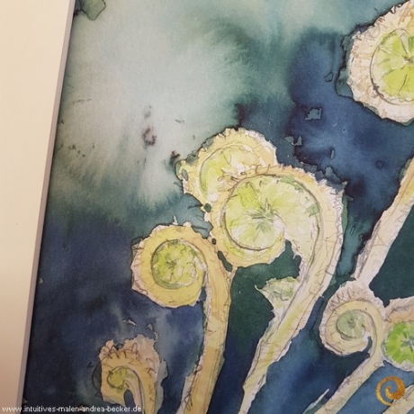 Aquarell Farnization mit Passepartout
