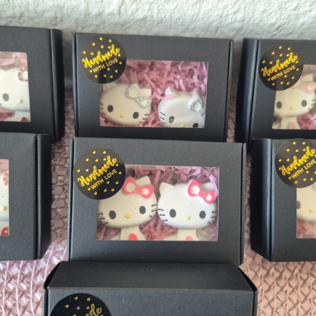 Kleine Geschenkboxen mit Hallo Katzi
