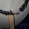 Perlenkette in schwarz mit schimmernden Linsenperlen