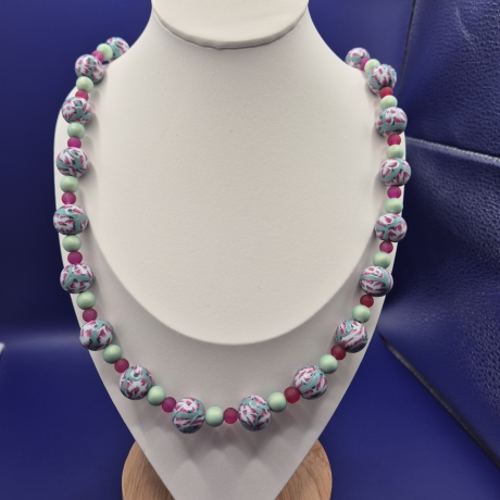 Polymerclayperlen mit Blümchen