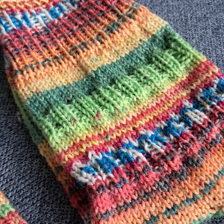 Socken  Gr. 36/37 handgestrickt bunt