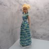 Buntes Puppenkleid und Zubehör für 1:6 Puppen (Barbie, Steffi)