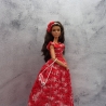 Rotes Puppenkleid und Zubehör für 1:6 Puppen (Barbie, Steffi)