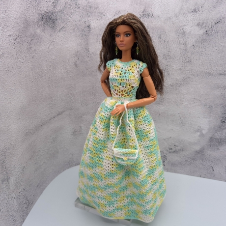 Kleid für Puppen (Barbie, Steffi), grün