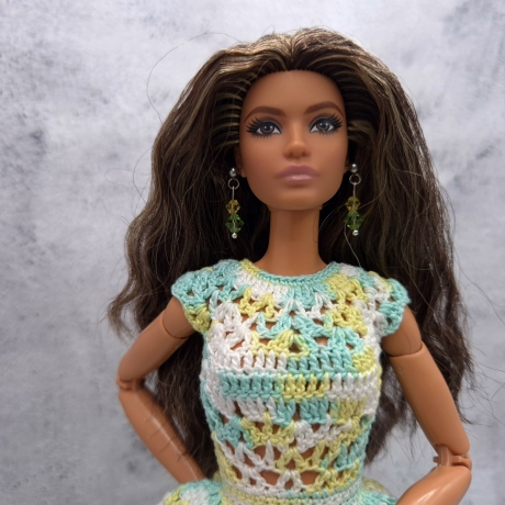 Kleid für Puppen (Barbie, Steffi), grün