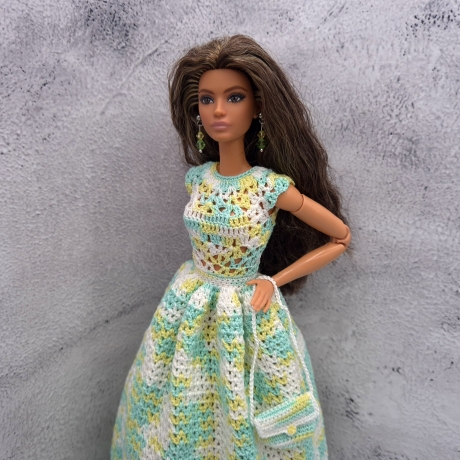 Kleid für Puppen (Barbie, Steffi), grün