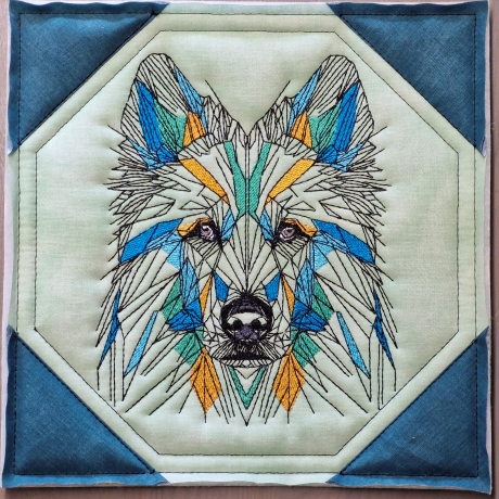 Weißer Schweizer Schäferhund - 12.76 x 15.68 cm