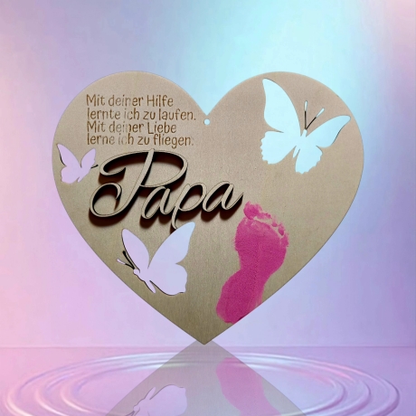 Aufhänger in Herzform – besonderes Geschenk für Mama oder Papa.