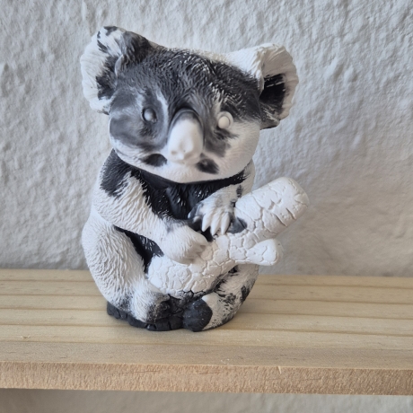 Tierfiguren - Koala schwarz-weiß