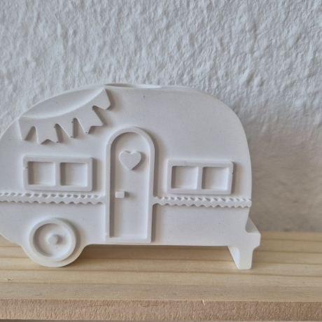 Camper mit Kerzenhalter