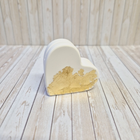 Fotohalter Herz aus Gießpulver Gießkeramik Geschenkidee Deko