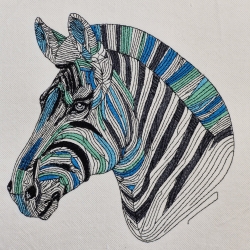 Zebra - 13.66 x 13.84 cm