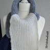 Schal - handgestrickt - leicht und wärmend-unregelmäßige Streifen