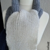 Schal - handgestrickt - leicht und wärmend-unregelmäßige Streifen