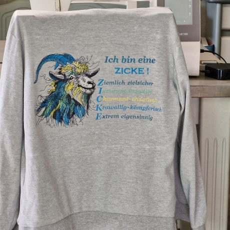 Ich bin eine Zicke - 25.76 x 13.66 cm