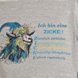Ich bin eine Zicke - 35.46 x 18.80 cm - .pes 34.96 x 18.54 cm