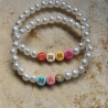 Perlenarmband mit Name | Freundschaftsarmband / Kinderarmband