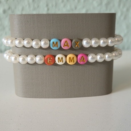 Perlenarmband mit Name | Freundschaftsarmband / Kinderarmband