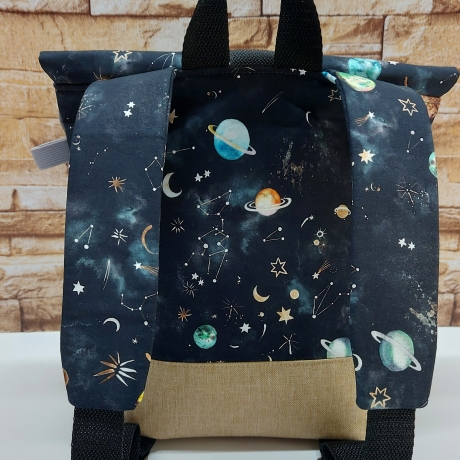 Kindergartenrucksack, Rucksack für Kinder - Muster Space