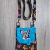 Umhängetasche klein Crossbodytasche Handytasche Hund Mops 