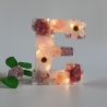 Epoxidharz Buchstabe E beleuchet