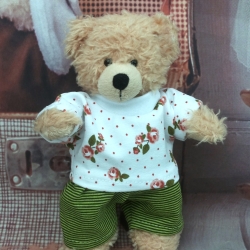 Kleidung Shirt und Hose geringelt passend für Bären 18 cm Neu