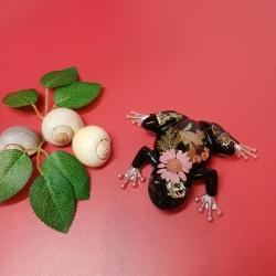 Epoxidharz Frosch rosa Blüte 