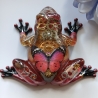 Epoxidharz Frosch Schmetterling rot