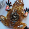 Epoxidharz Frosch SteamPunk Katze Amulett