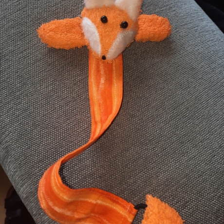 Fuchs Lesezeichen, mit Stoffband