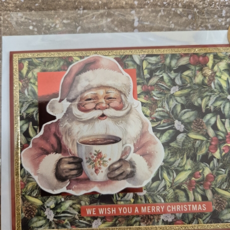 Weihnachtskarte mit Weihnachtsmann 