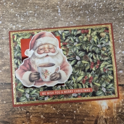 Weihnachtskarte mit Weihnachtsmann 
