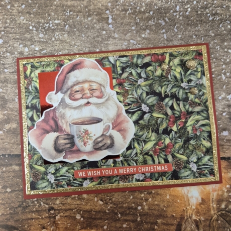 Weihnachtskarte mit Weihnachtsmann 