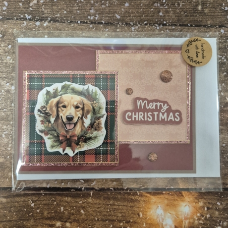 Weihnachtskarte mit Hund