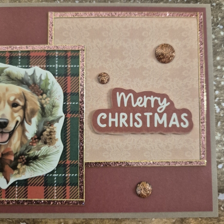 Weihnachtskarte mit Hund