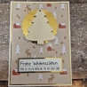 Weihnachtskarte mit Tannenbaum aus Holz
