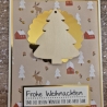 Weihnachtskarte mit Tannenbaum aus Holz