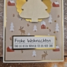 Weihnachtskarte mit Tannenbaum aus Holz