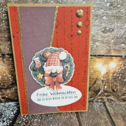 Weihnachtskarte mit Wichtel