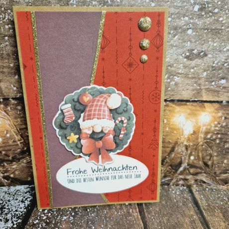 Weihnachtskarte mit Wichtel