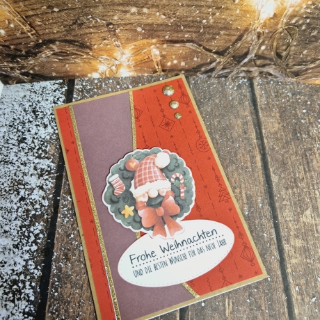 Weihnachtskarte mit Wichtel