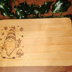 Frühstücksbrett Bambus Wichtel–handgebrannte|Geschenk Weihnachten Frühstücksbrett Bambus Wichtel–handgebrannte|Geschenk Weihnachten