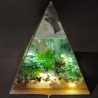 Epoxidharz Pyramide Delphin beleuchtet