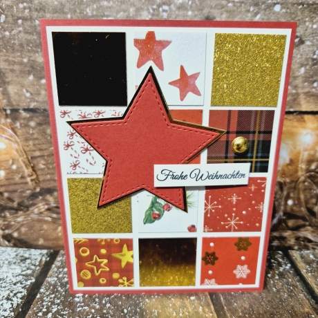 Karte zu Weihnachten Weihnachtskarte Stern